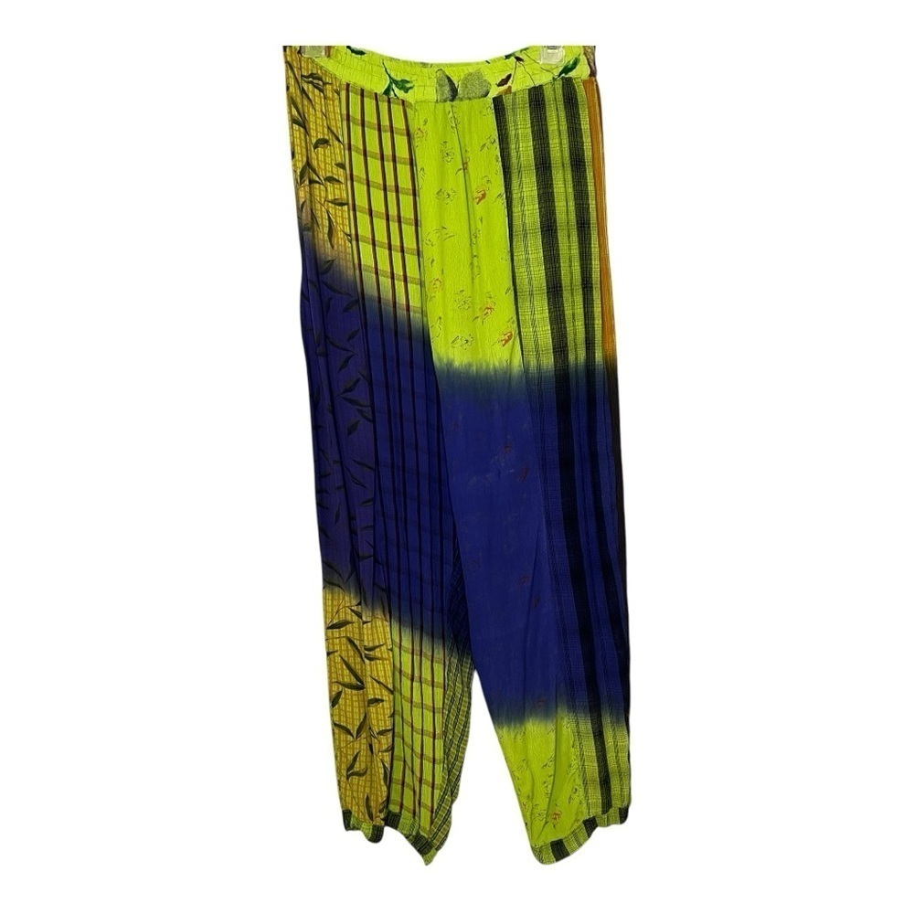 Sacred Threads neon pallozo wide leg pants flowy bohemian festival gypsy hippie - Picture 4 of 13